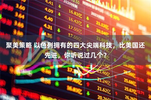 聚美策略 以色列拥有的四大尖端科技，比美国还先进，你听说过几个？