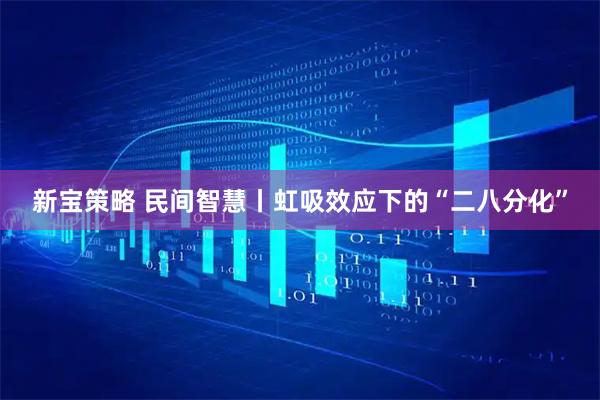 新宝策略 民间智慧丨虹吸效应下的“二八分化”
