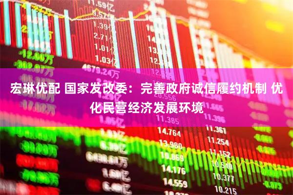 宏琳优配 国家发改委:完善政府诚信履约机制 优化民营经济发展环境