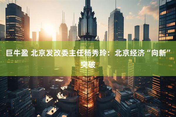 巨牛盈 北京发改委主任杨秀玲：北京经济“向新”突破